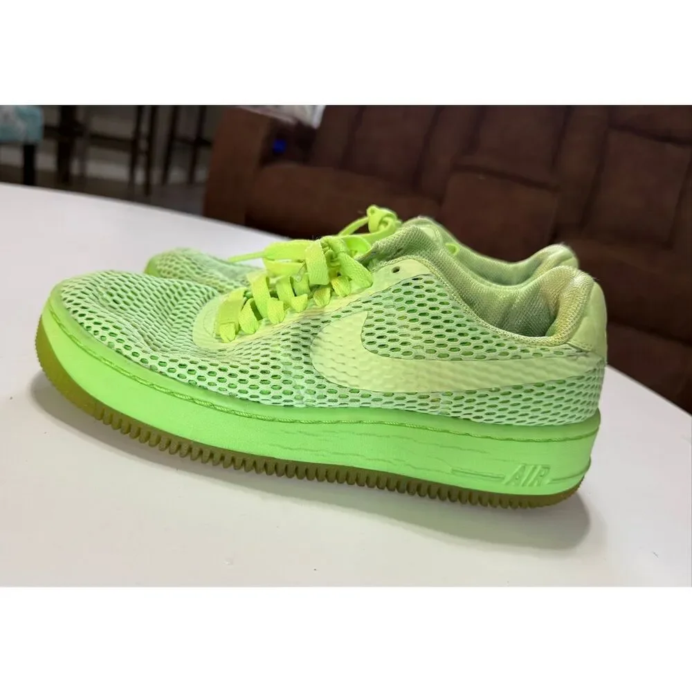 Nike Air Force 1 Low Upstep Sneakers Ghost Green Neon Netted AF1 Women's Size 8